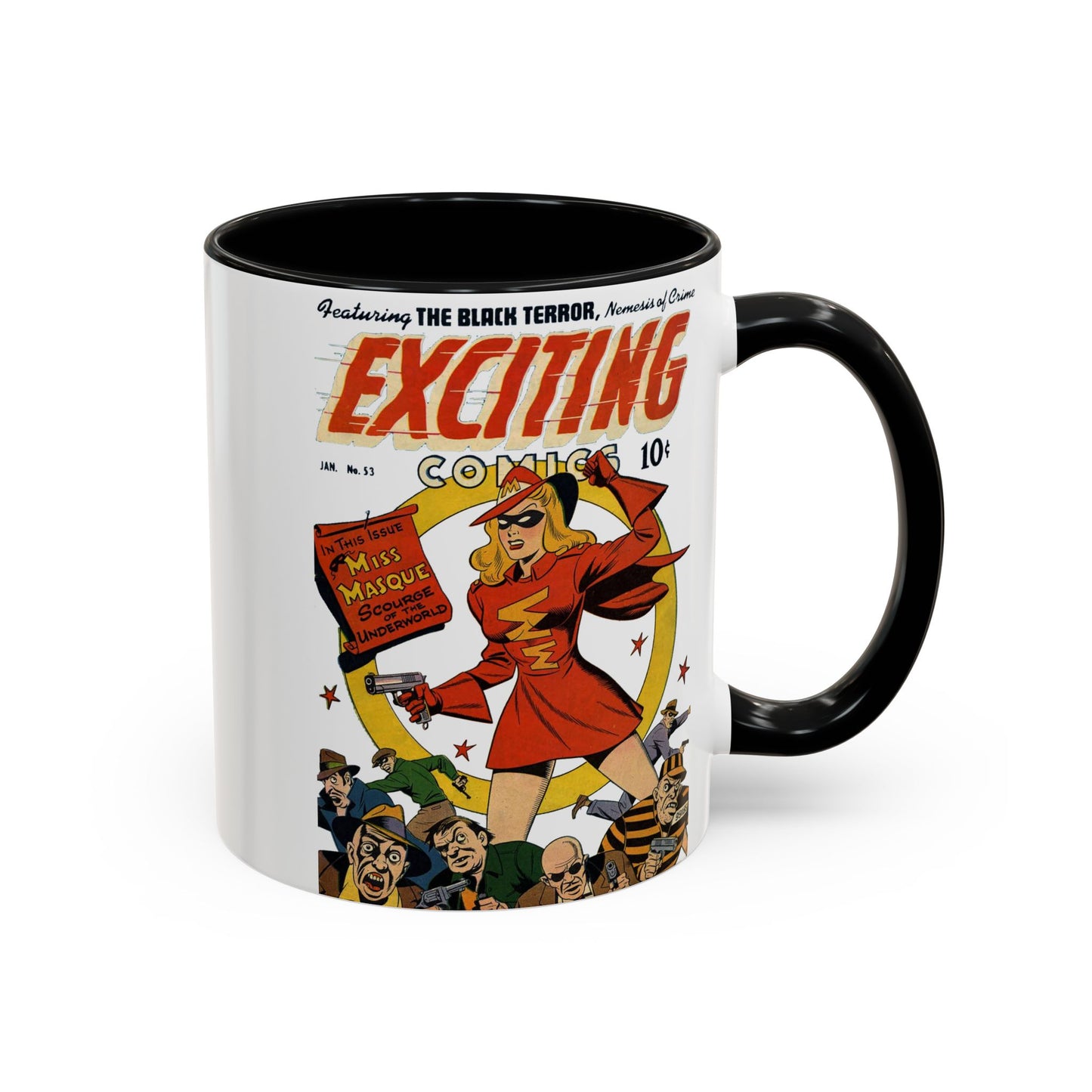 Exciting Comics #53 feat. Miss Masque Coffee Mug, - 11oz