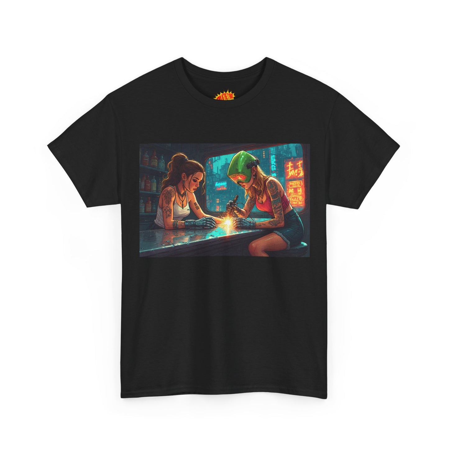 Cyberpunk Robot Hand Repair Scene T-Shirt *Multiple Colors*