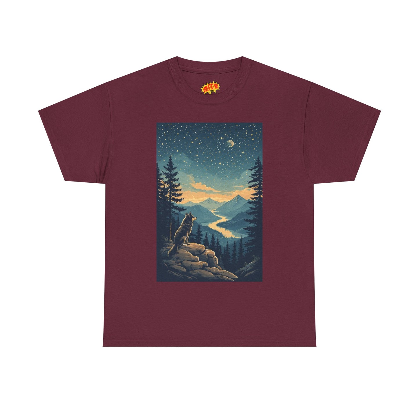 Mountain Wolf Starry Night T-Shirt *Multiple Colors*