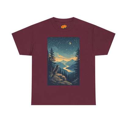 Mountain Wolf Starry Night T-Shirt
