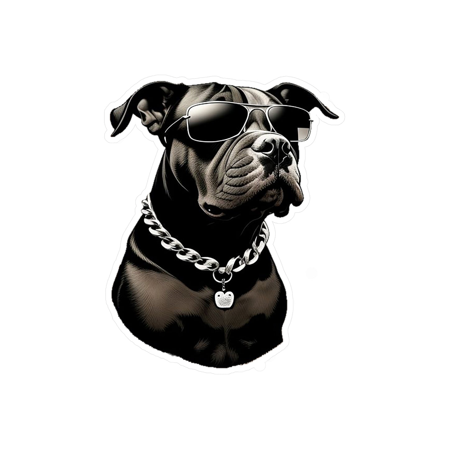 Dog with Sunglasses Durable Vinyl Decal Sticker