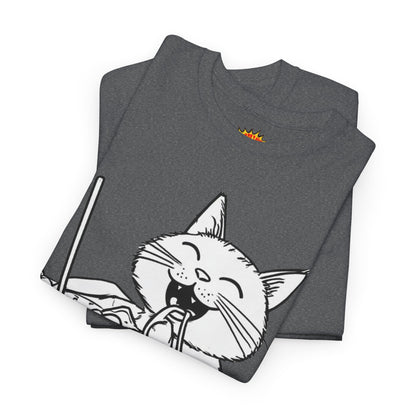 Happy Cat w/Noodles + Yarn Art Tee Shirt
