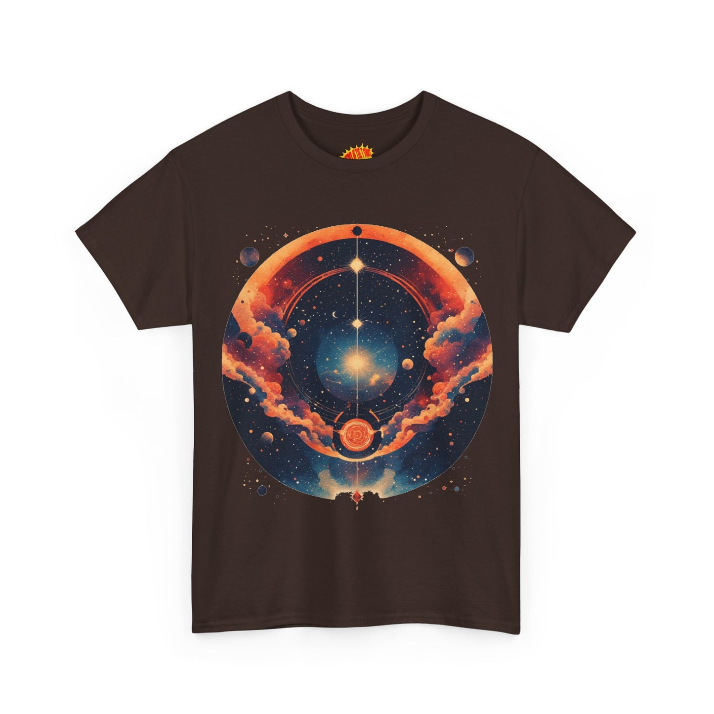 Round Galaxy Graphic Tee Shirt *Multiple Colors*