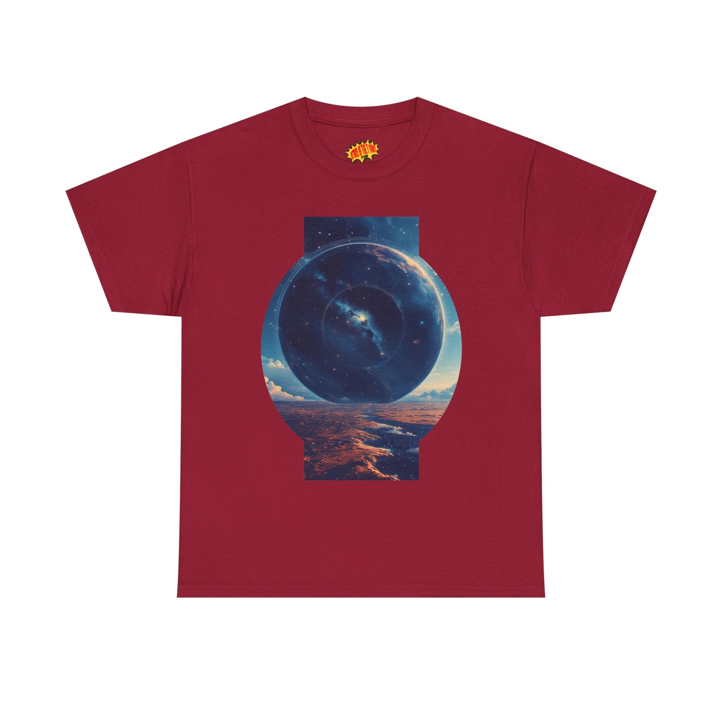 Round Galaxy Space Graphic Art Tee Shirt *Multiple Colors*
