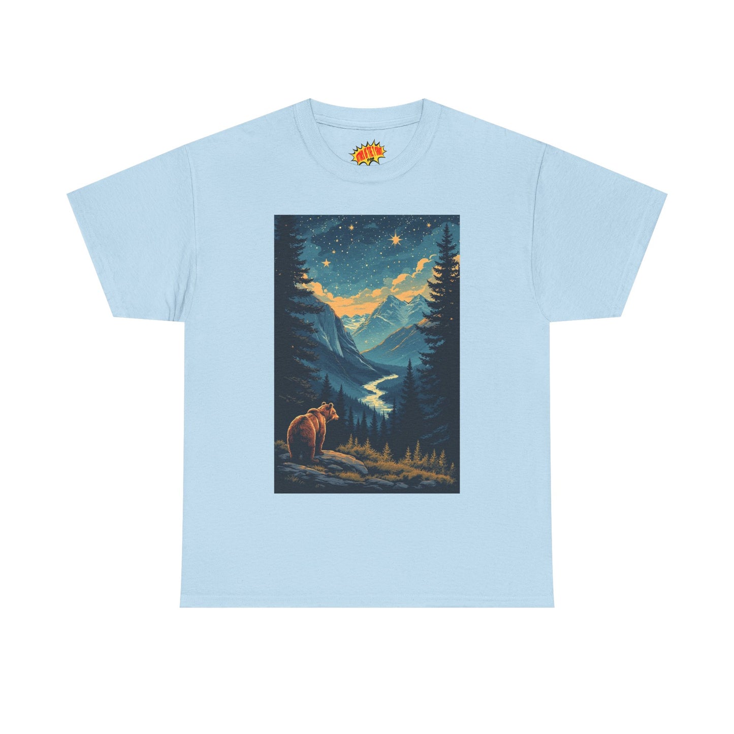 Mountain Valley Bear Night Scene T-Shirt *Multiple Colors*