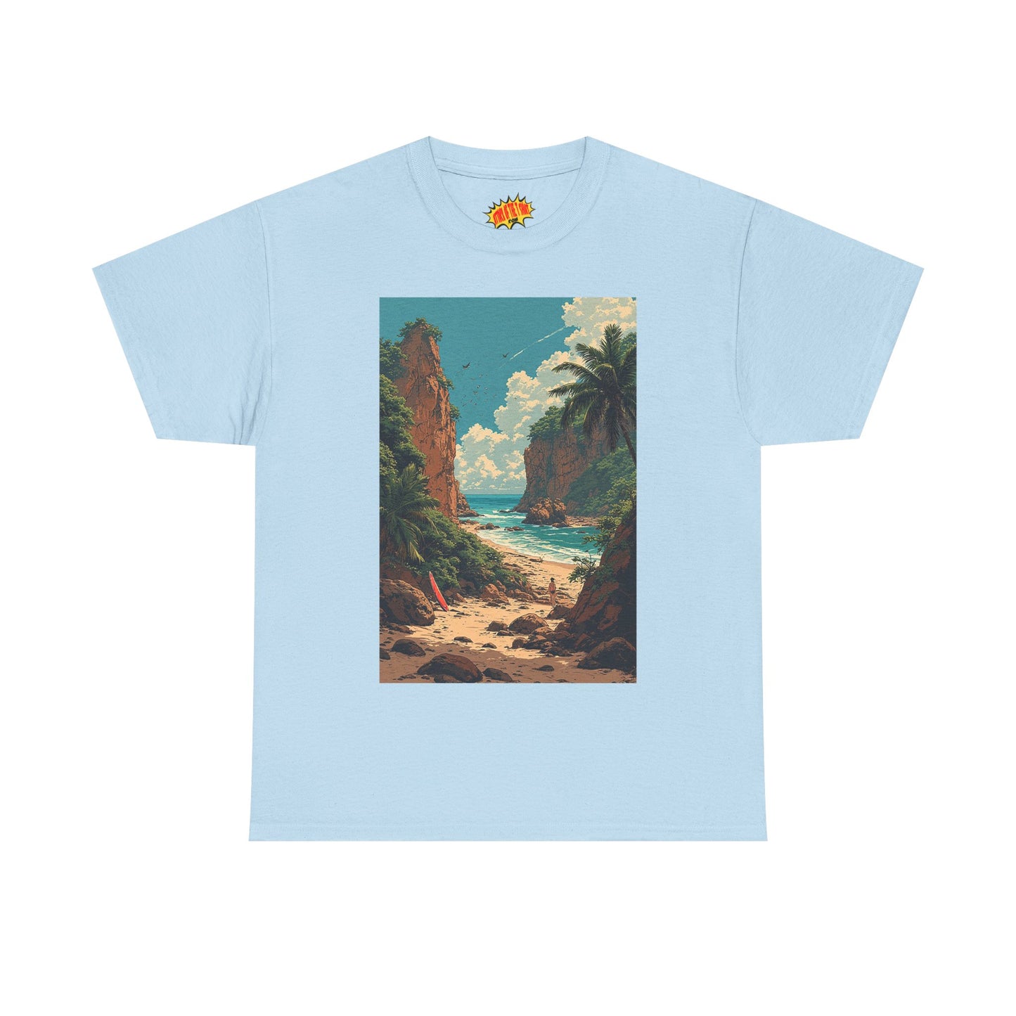 Modern Style Tropical Cliffs Scene T-Shirt *Multiple Colors*