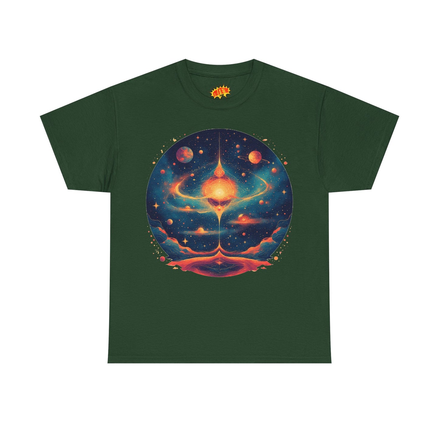 Round Galaxy w/Planets Graphic Tee Shirt *Multiple Colors*