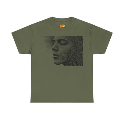 Face Line Drawing Portrait Graphic Art Tee Shirt