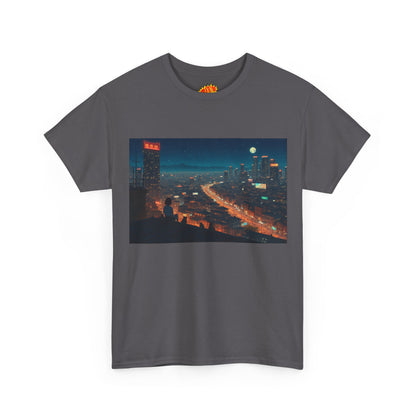 Anime Night Cityscape w/Cats T-Shirt