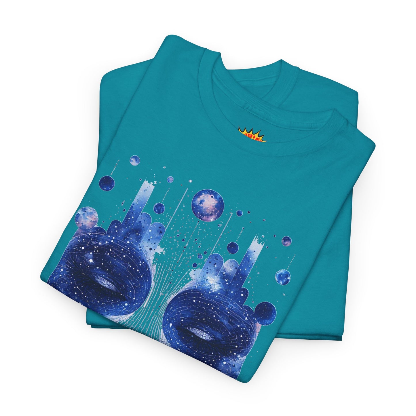 Cosmic Face Galaxy Graphic Space Art Tee Shirt *Multiple Colors*