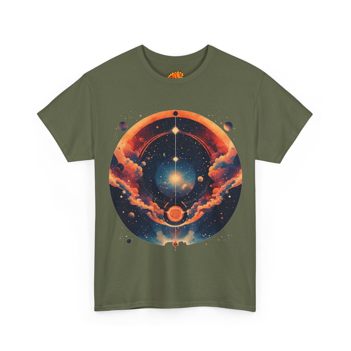 Round Galaxy Graphic Tee Shirt *Multiple Colors*