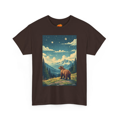 Mountain Bear Double Moon Scene T-Shirt