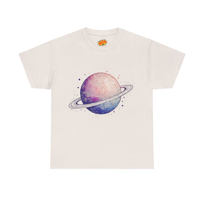 Space Art Ringed Planet Graphic Tee Shirt