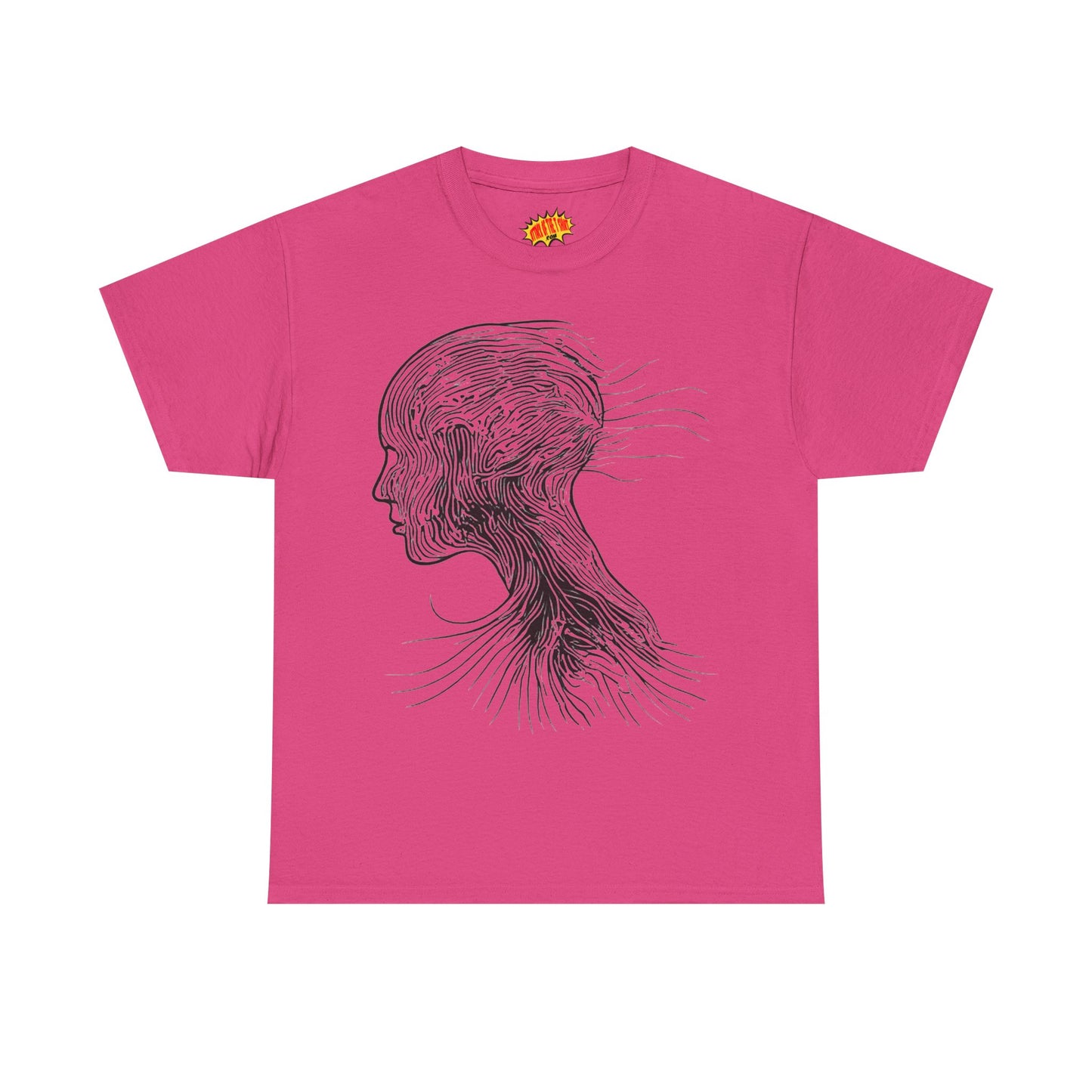 Face Silhouette Line Drawing Graphic Art Tee Shirt *Multiple Colors*