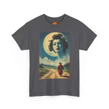 Travelling Samurai w/Moon Geisha Woman T-Shirt