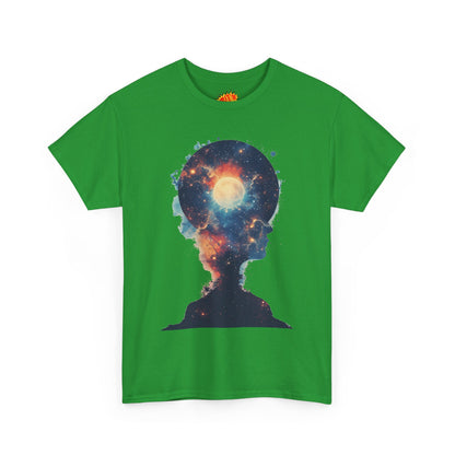 Abstract Galaxy Nebula Art w/Face Graphic Tee Shirt