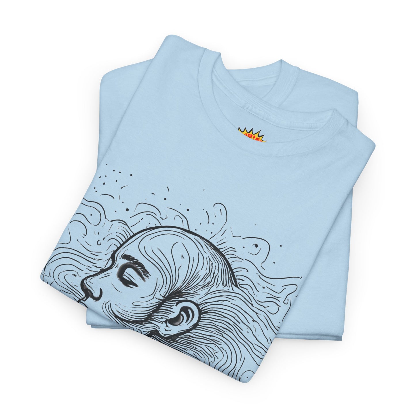 Line Drawing Graphic Art Face Tee Shirt *Multiple Colors*