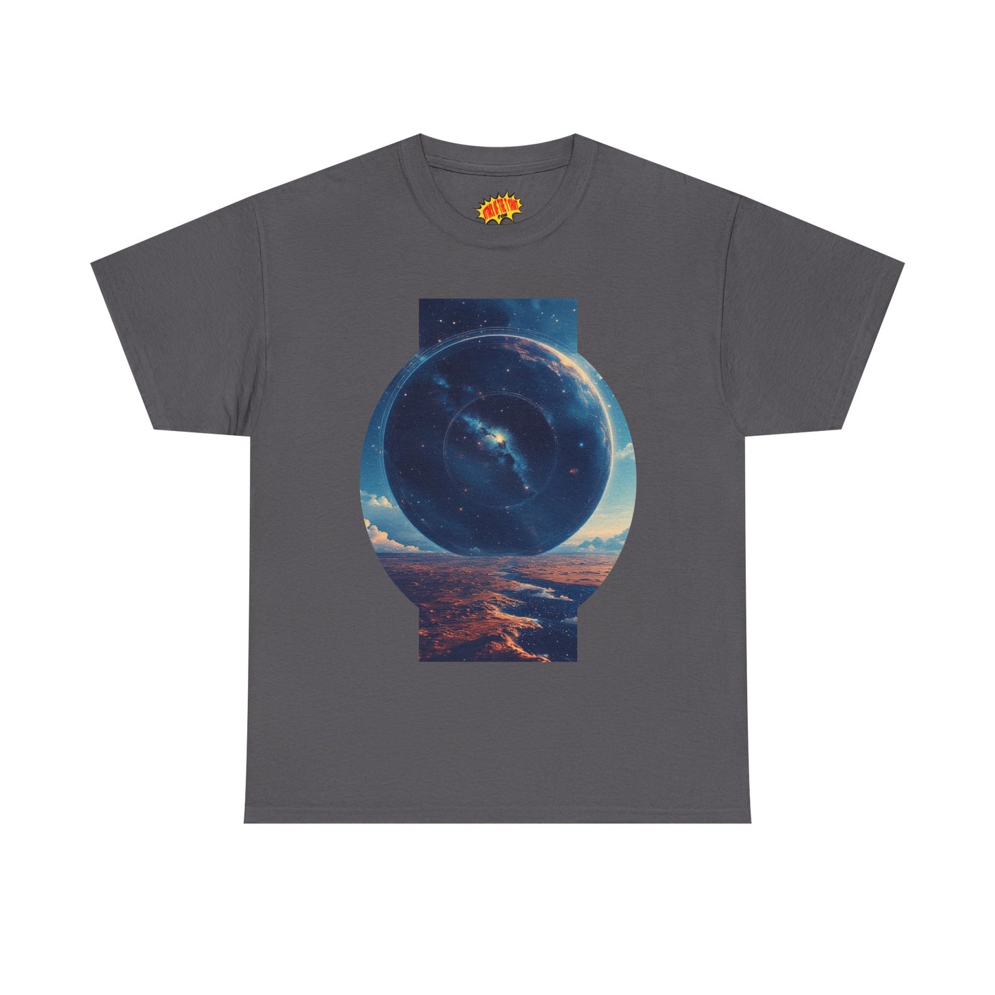 Round Galaxy Space Graphic Art Tee Shirt *Multiple Colors*