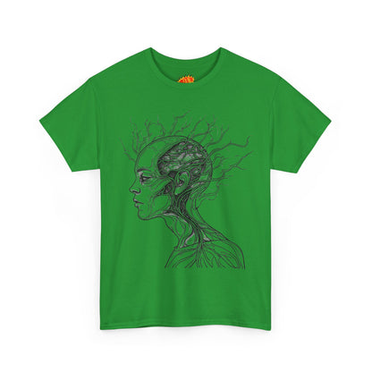 Anatomy Line Drawing Face Graphic Art Tee Shirt