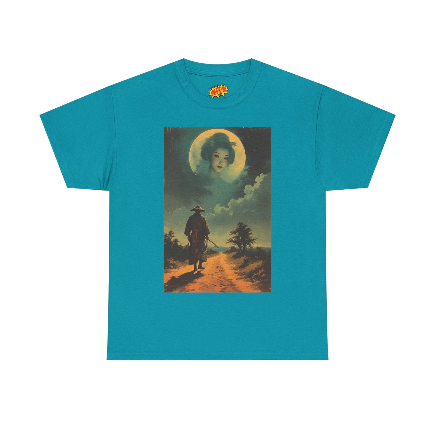 Walking Samurai w/Full Moon Woman T-Shirt *Multiple Colors*