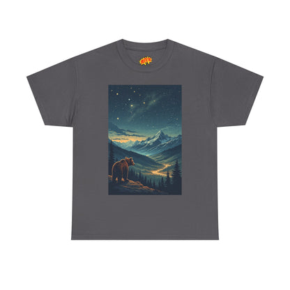 Mountain Bear Aurora Scene T-Shirt