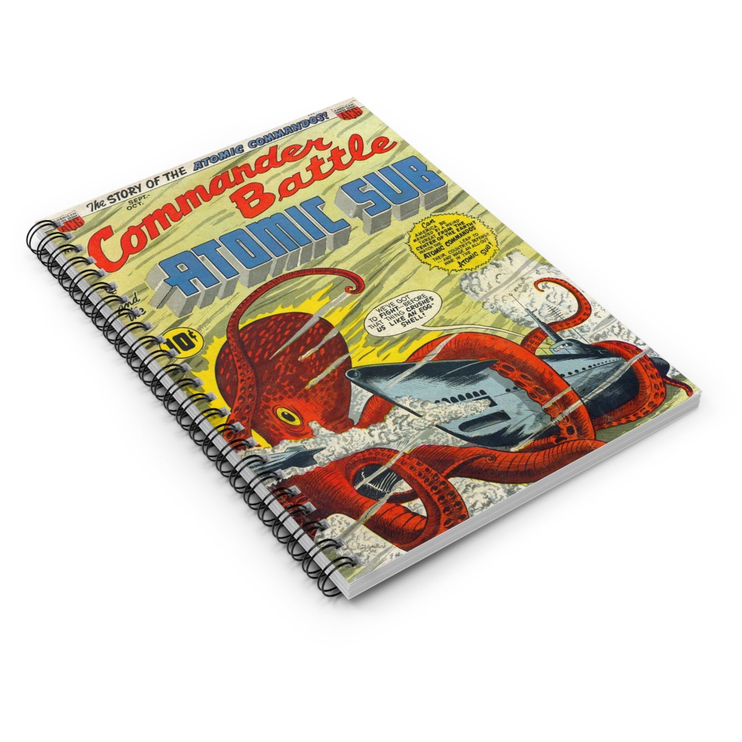 Commander Battle Atomic Sub No. 2 Comic Book Cover Notebook