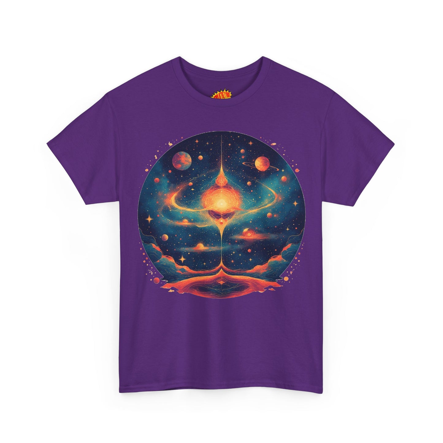 Round Galaxy w/Planets Graphic Tee Shirt *Multiple Colors*