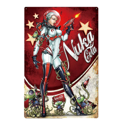 Retro Cola Metal Sign Bar Home Decor Wall Art Tin Poster Restaurant Painting 1