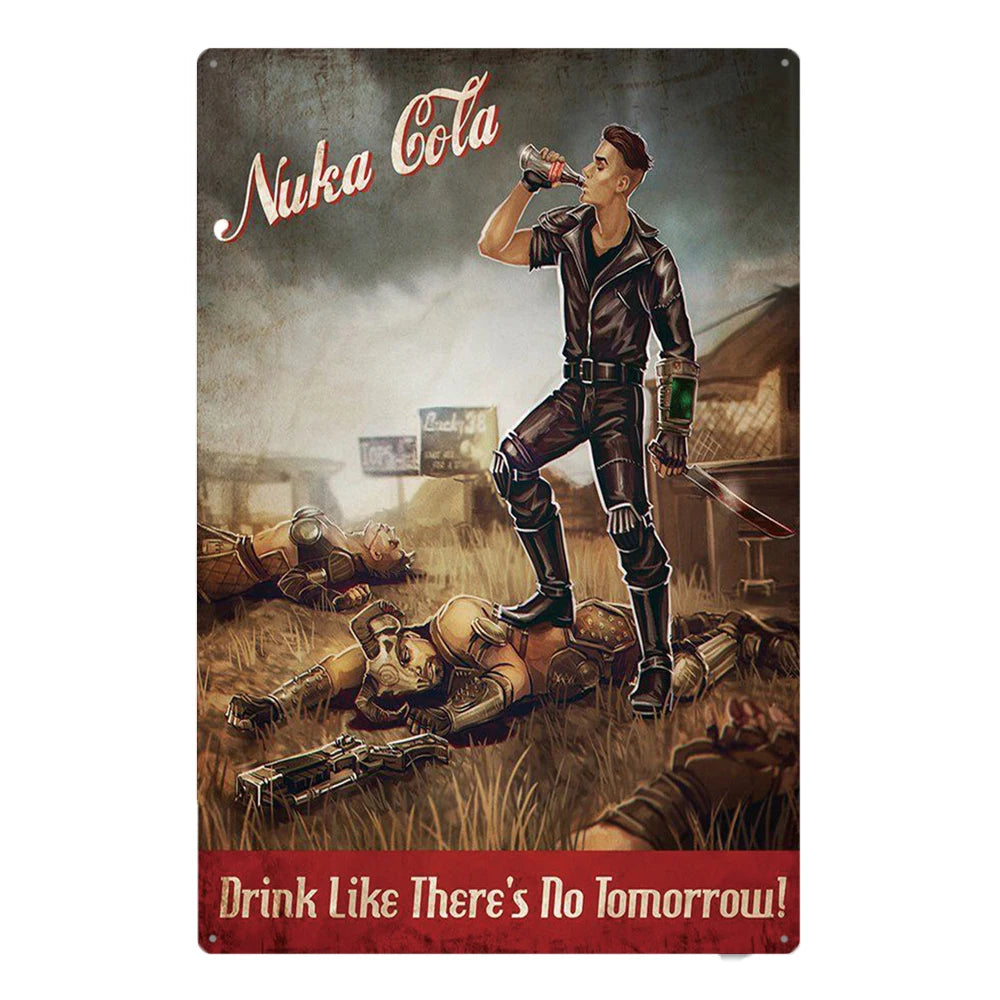 Retro Cola Metal Sign Bar Home Decor Wall Art Tin Poster Restaurant Painting 2