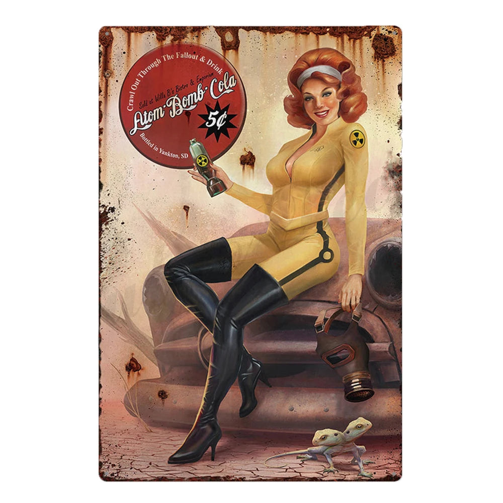 Retro Cola Metal Sign Bar Home Decor Wall Art Tin Poster Restaurant Painting 2