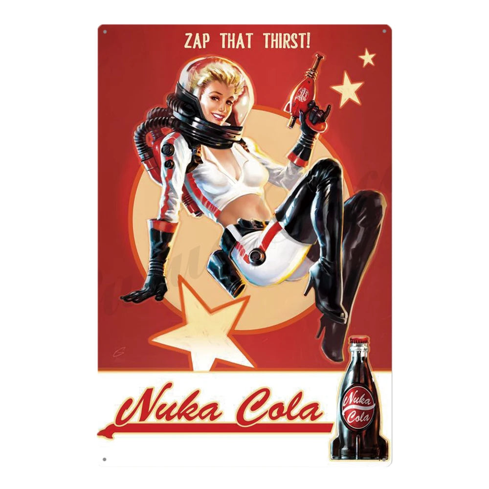 Retro Cola Metal Sign Bar Home Decor Wall Art Tin Poster Restaurant Painting 2