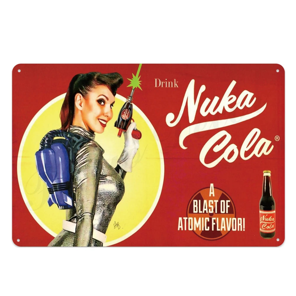 Retro Cola Metal Sign Bar Home Decor Wall Art Tin Poster Restaurant Painting 2