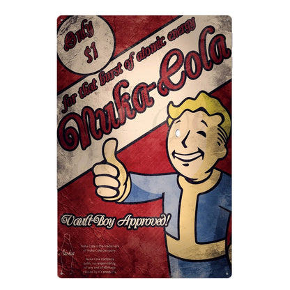 Retro Cola Metal Sign Bar Home Decor Wall Art Tin Poster Restaurant Painting 1