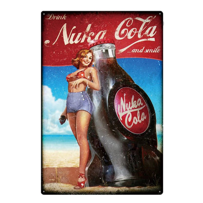 Retro Cola Metal Sign Bar Home Decor Wall Art Tin Poster Restaurant Painting 1