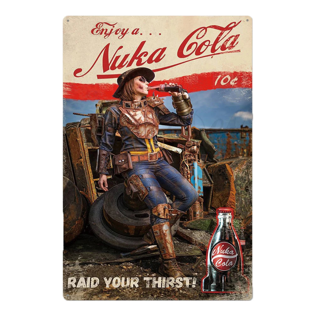 Retro Cola Metal Sign Bar Home Decor Wall Art Tin Poster Restaurant Painting 2