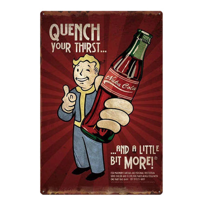 Retro Cola Metal Sign Bar Home Decor Wall Art Tin Poster Restaurant Painting 1