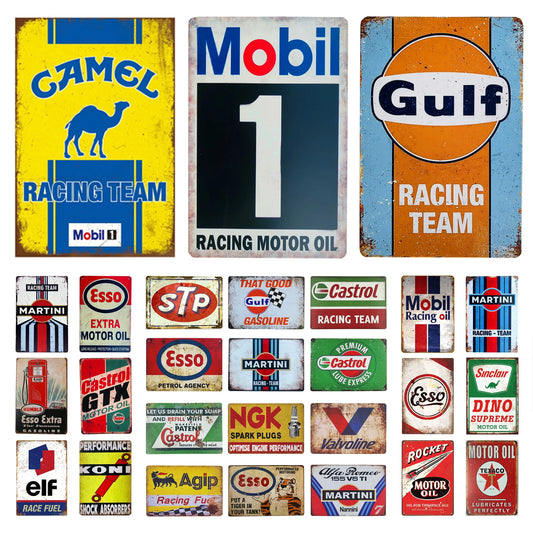 Vintage Racing Metal Signs Wall Decor Bars Retro Art Garage Man Cave Cafe Club 2