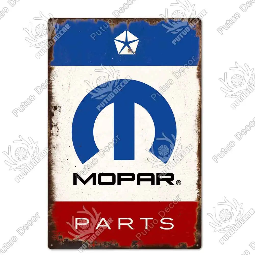 Vintage Tin Sign Car Tire Metal Sign Decorative Garage Bar Man Cave Wall Art 2