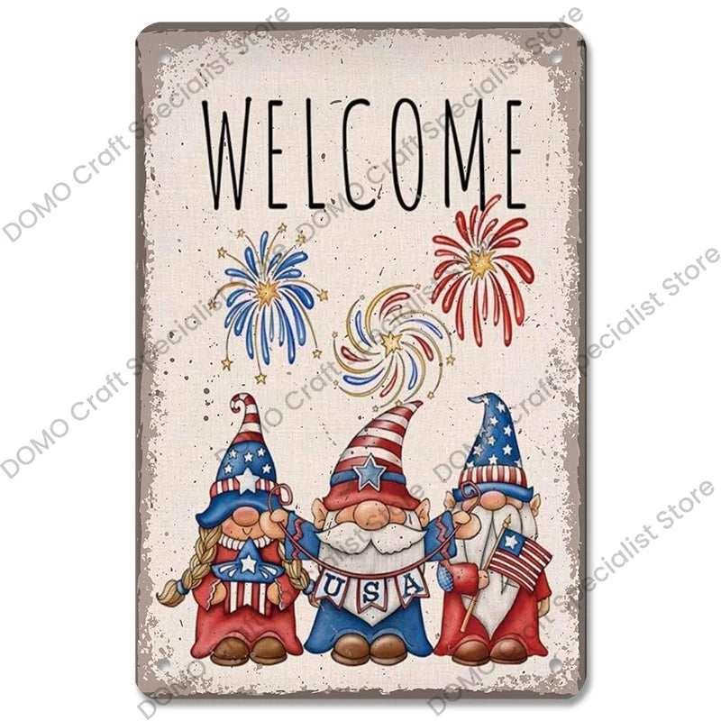 Vintage Metal Signs Flowers Birds Metal Wall Art Decor Home Garden Farm Beach 1