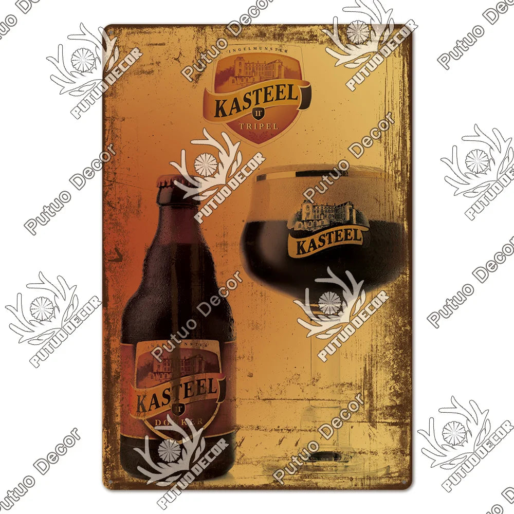 Belgian Beer Metal Signs Vintage Decorative Plaque Pub Bar Man Cave Wall Art 1
