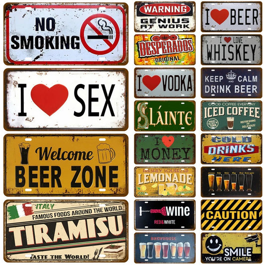 Vintage Metal Coffee Signs Poster Home Decor Bar Pub Club Man Cave Wall Art 1