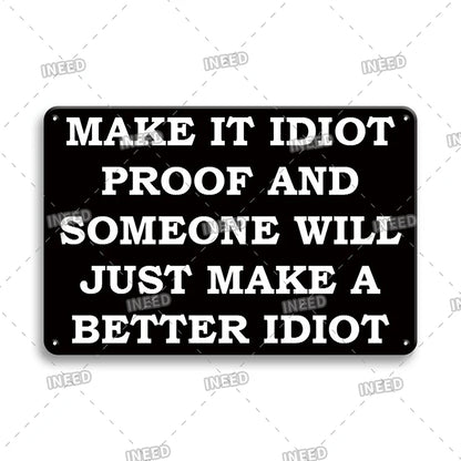 Funny Metal Signs Vintage Garage Wall Art Man Cave Retro Home Decor 8x12in 1