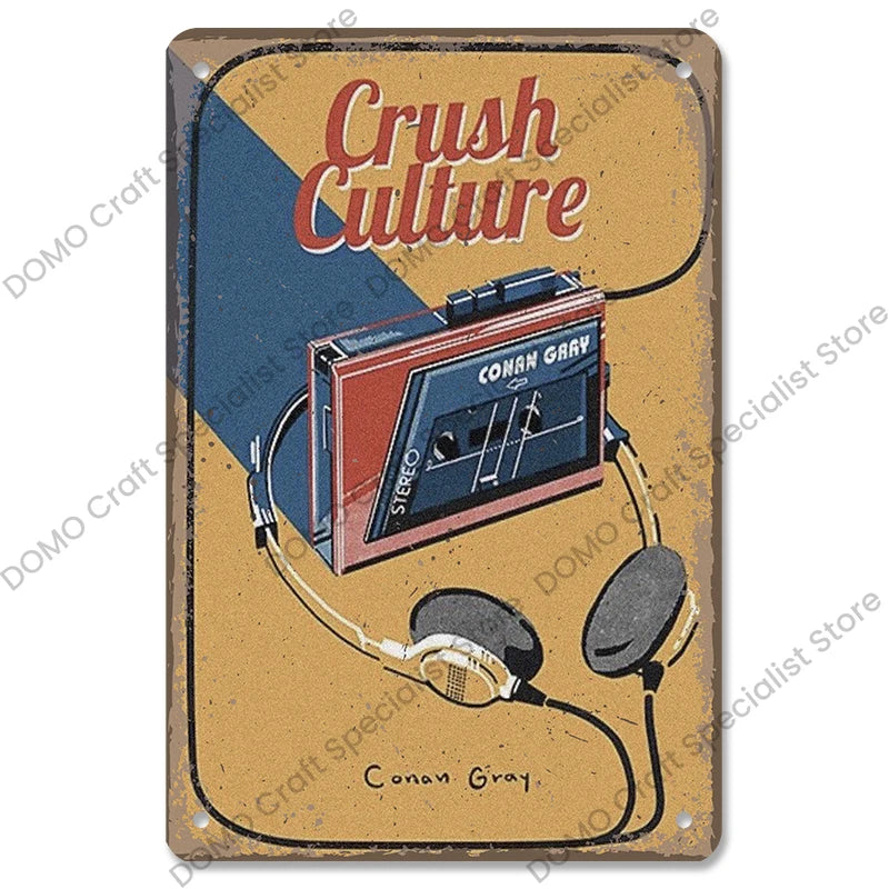Retro Music Metal Signs Music Guitar Singer Vintage Metal Plate Wall Decor 3