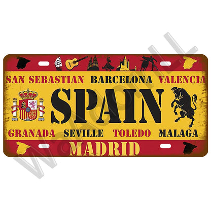Vintage Metal Country Signs Flags Wall Art Home Decor Restaurant Bar Decor 2