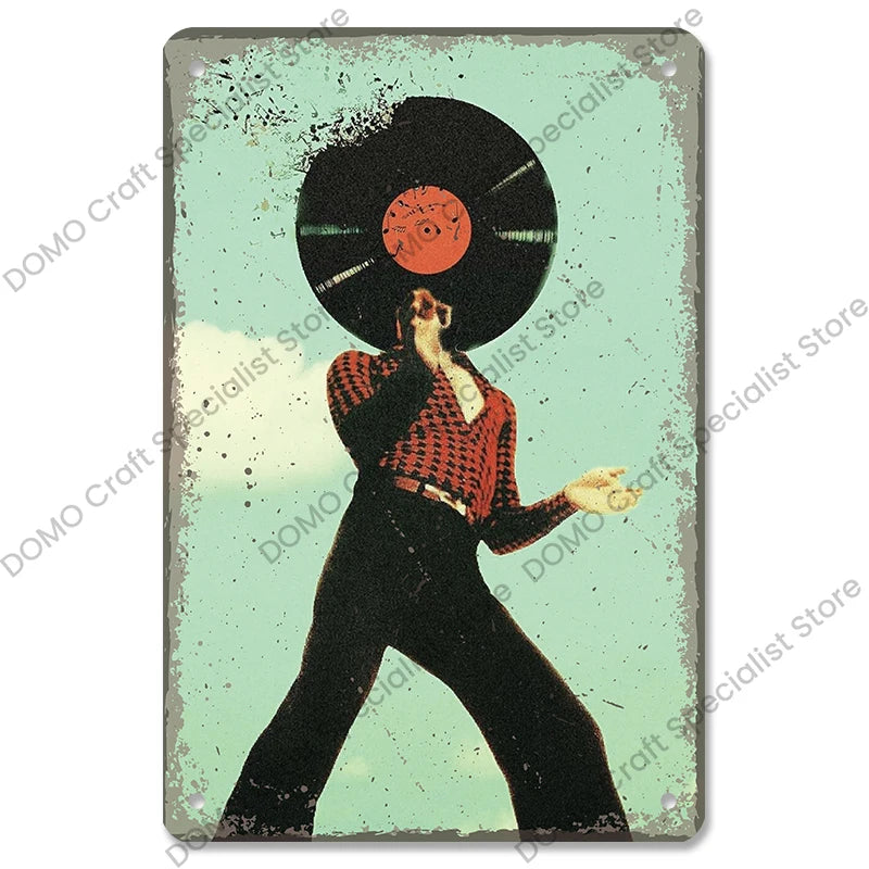 Retro Music Metal Signs Music Guitar Singer Vintage Metal Plate Wall Decor 3