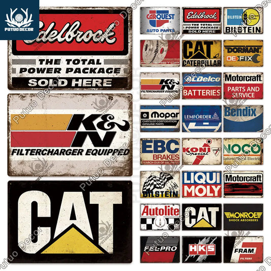 Vintage Metal Signs Automotive Mechanic Wall Decor Garage Farm House Man Cave 2