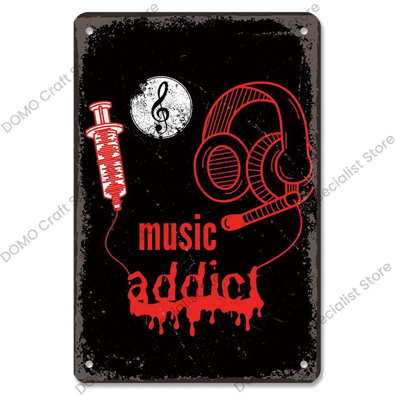 Retro Music Metal Signs Music Guitar Singer Vintage Metal Plate Wall Decor 3
