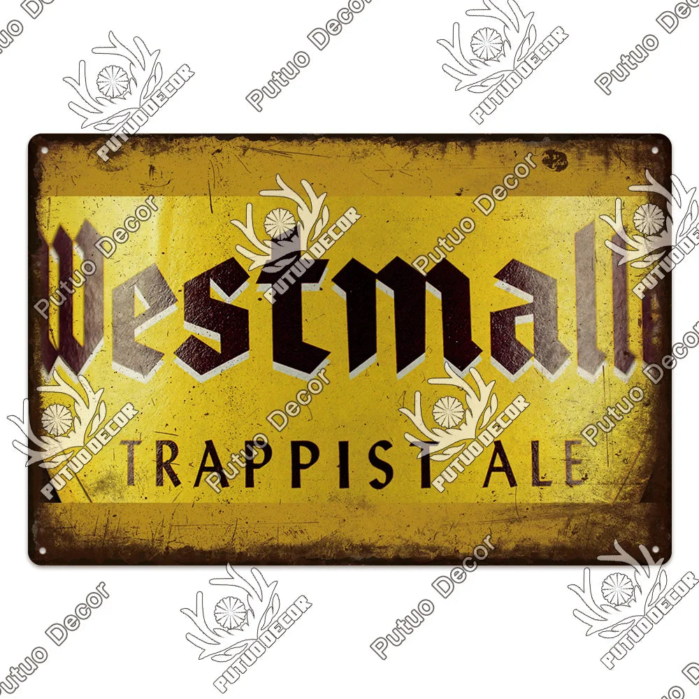 Belgian Beer Metal Signs Vintage Decorative Plaque Pub Bar Man Cave Wall Art 1