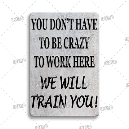 Funny Metal Signs Vintage Garage Wall Art Man Cave Retro Home Decor 8x12in 3