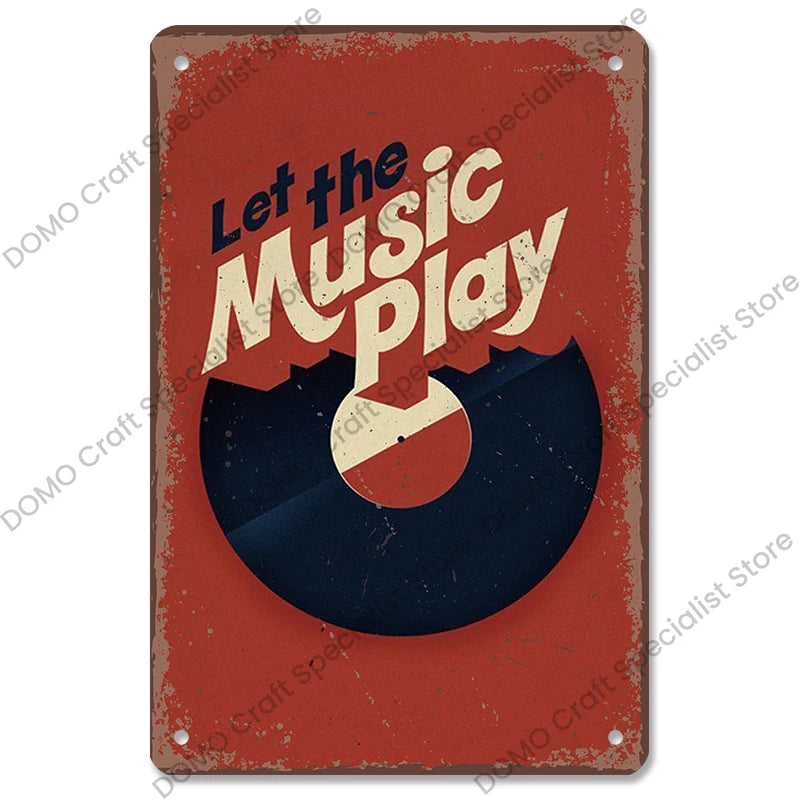 Retro Music Metal Signs Music Guitar Singer Vintage Metal Plate Wall Decor 3
